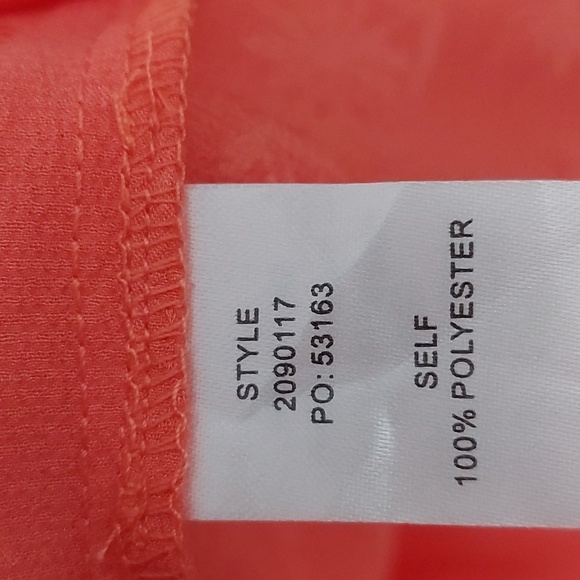 NWT Anthropologie Current Air Sleeveless Tiered Midi Dress in Coral Size Medium - Picture 7 of 7